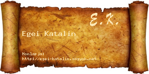 Egei Katalin névjegykártya