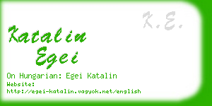 katalin egei business card